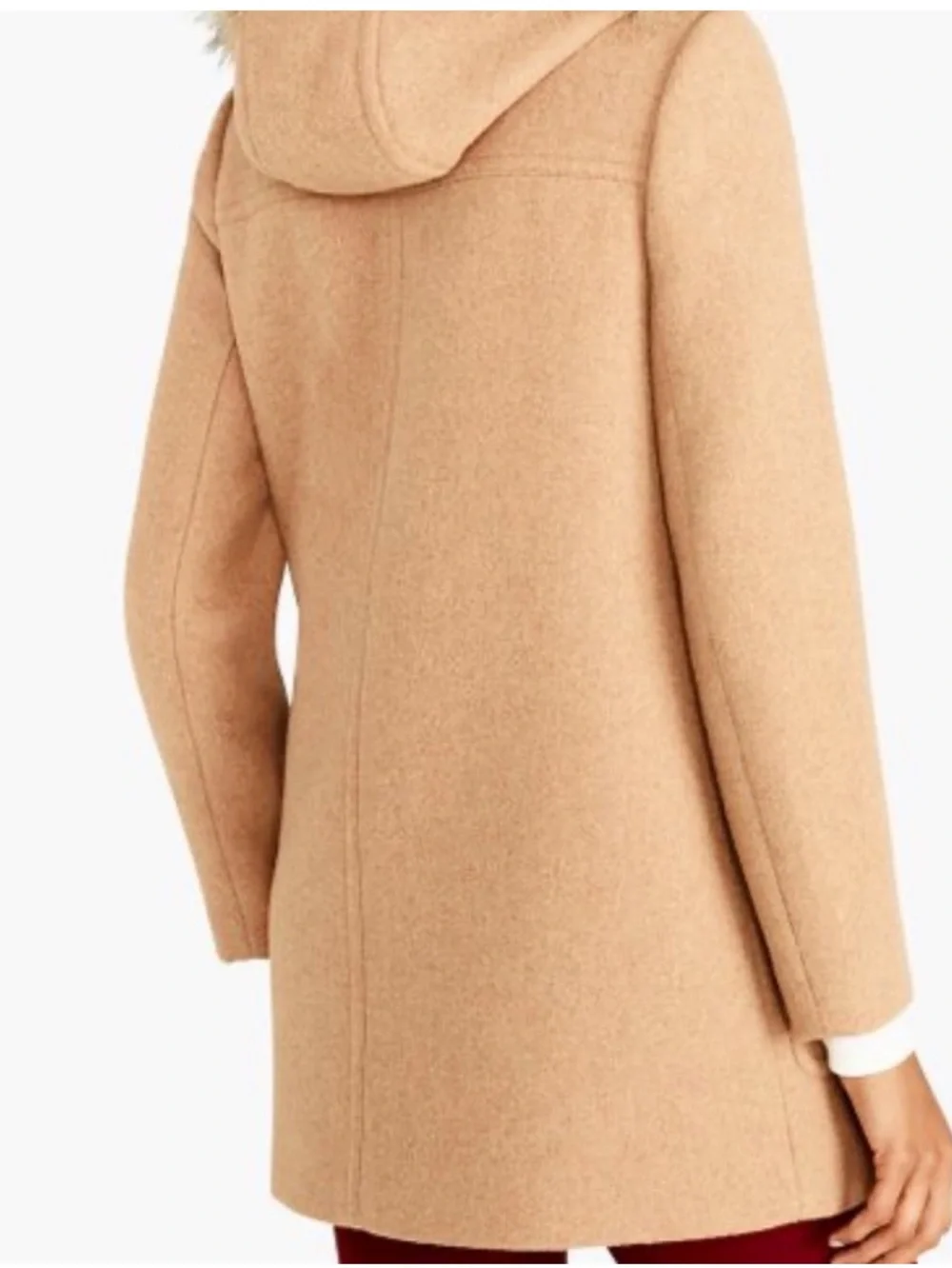 J. Crew Vail Parka Faux Fur Trim Hood Wool Blend Size 4